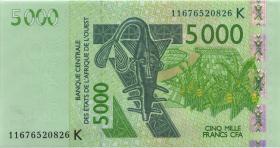 West-Afr.Staaten/West African States P.717Kj 5.000 Francs 2011 (1) 