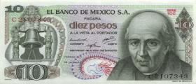 Mexiko / Mexico P.063f 10 Pesos 18.7.1979 (1) 