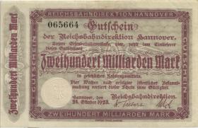 PS1259 Reichsbahn Hannover 200 Milliarden Mark 1923 (2) 