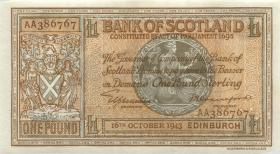 Schottland / Scotland P.091c 1 Pound 16.10.1943 (1) 
