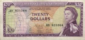 Ost Karibik / East Caribbean P.15g 20 Dollar (1965) (3) 