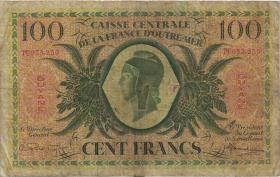 Französisch Guyana / French Guiana P.17a 100 Francs 1944 (4) 