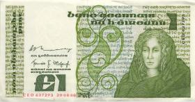 Irland / Ireland P.70b 1 Pound 1980 (2) 