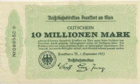 PS1219a Reichsbahn Frankfurt 10 Millionen Mark 1921 (2) 