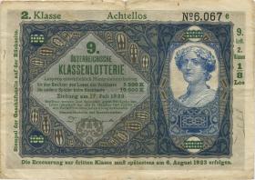 Österreich Donaustaat / Austria P.S154 100 Kronen (1923-37) (4) 9. Klassenlotterie 2. Klasse 