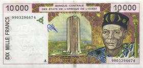West-Afr.Staaten/West African States P.114Ah 10.000 Francs 1999 (1-) 