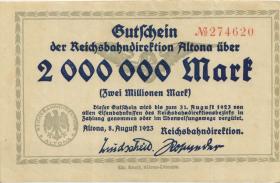 PS1113 Reichsbahn Altona 2 Millionen Mark 1923 (2) "Flämmchen" 