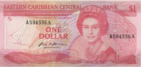 Ost Karibik / East Caribbean P.17a 1 Dollar (1985-88) A/A (1) 