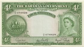 Bahamas P.13d 4 Shillings (1953) (2) 