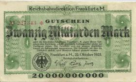 PS1222 Reichsbahn Frankfurt 20 Milliarden Mark 1923 (3) 