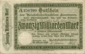 PS1256a Reichsbahn Hannover 20 Milliarden Mark 1923 (3) 
