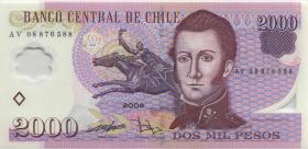 Chile P.160c 2000 Pesos 2008 Polymer (1) 