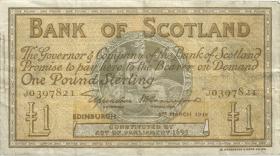 Schottland / Scotland P.096b 1 Pound 8.3.1943 (3) 