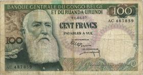 Belgisch-Kongo / Belgian Congo P.33b 100 Francs 1.3.1957 (3-) 