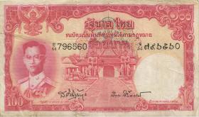Thailand P.078d 100 Baht (1955) (3) 