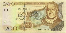 Bolivien / Bolivia P.232 200 Bolivianos (2005) (2+) 