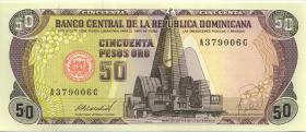 Dom. Republik/Dominican Republic P.127a 50 Pesos Oro 1988 (1) 