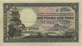 Südafrika / South Africa P.084c 1 Pound 1939 (3+) 