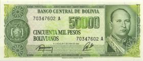 Bolivien / Bolivia P.170 50.000 Pesos Bolivianos 1984 A (1) 
