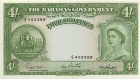 Bahamas P.13c 4 Shillings (1953) (1/1-) 