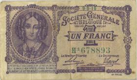 R.433b: Besetzung Belgien 1 Franc 9.9.1916 (3) 