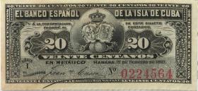 Kuba / Cuba P.053 20 Centavos 1897 (2) 