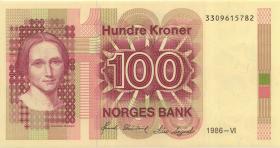 Norwegen / Norway P.43c 100 Kroner 1986 (1) 