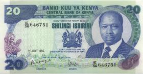 Kenia / Kenya P.21d 20 Shillings 1985 (1) 