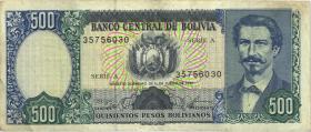 Bolivien / Bolivia P.165 500 Pesos Bolivianos 1981 (3) 