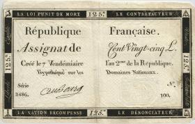 Frankreich / France P.A074 Assignat 125 Livres (1793) (2) 