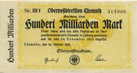 MG501.15 OPD Chemnitz 100 Milliarden Mark 1923 Nr. IIIf (1) 