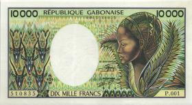 Gabun / Gabon P.07a 10.000 Francs (1984) (3+) 