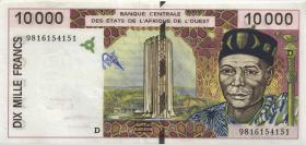 West-Afr.Staaten/West African States P.414Df 10.000 Francs 1998 Mali (3) 