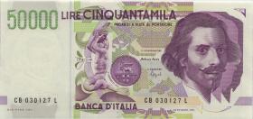 Italien / Italy P.116b 50000 Lire 1992 (2+) 