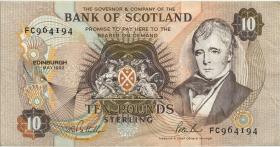 Schottland / Scotland P.117a 10 Pounds 1992 (3+) 