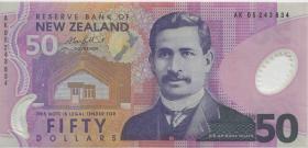 Neuseeland / New Zealand P.188b 50 Dollars (20)05 Polymer (2) 