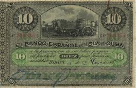 Kuba / Cuba P.049a 10 Pesos 1896 (3) 