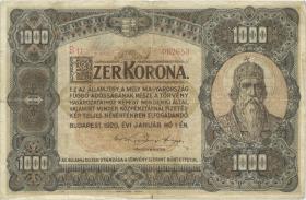 Ungarn / Hungary P.066 1000 Kronen 1920 (3-) 