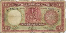 Bolivien / Bolivia P.136 5000 Bolivianos 16.3.1942 (6) 
