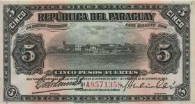 Paraguay P.140 5 Pesos L. 1916 (3+) 
