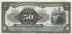 Peru P.068A 50 Neue Soles 1947 (2+) 