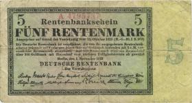 R.156b: 5 Rentenmark 1923 (4) A 7-stellig 