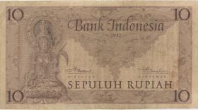 Indonesien / Indonesia P.043b 10 Rupie 1952 (2) 