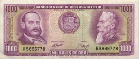 Peru P.105a 1000 Soles de Oro 1969 (3) 
