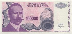 Bosnien & Herzegowina / Bosnia P.154s 100.000 Dinara 1993 Specimen (1) 