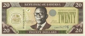 Liberia P.28c 20 Dollars 2006 (1) 
