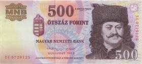 Ungarn / Hungary P.196e 500 Forint 2013 (1) 
