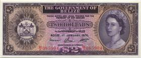 Belize P.34c 2 Dollars 1976 (1/1-) 