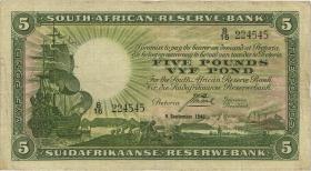 Südafrika / South Africa P.086b 5 Pounds 1940 (3) 