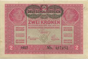 Österreich / Austria P.050 2 Kronen 1917 (1919) (3) 